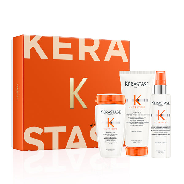 Image d'un coffret des fêtes de produit de beauté Kérastase Paris, de chez La Suite Claudio Coiffure. 