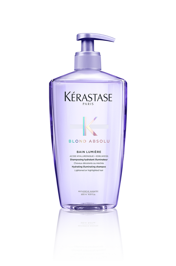 Produit blond absolu bain lumière Kérastase Paris de La Suite Claudio Coiffure, salon de beauté à St-Jérome